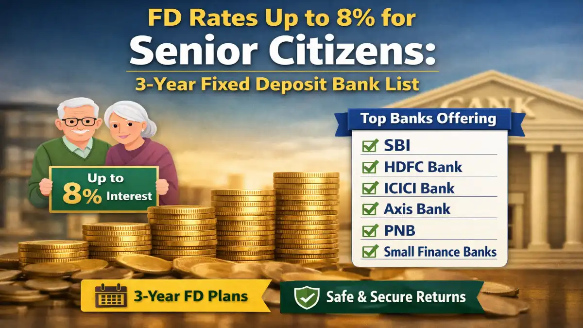 FD rates 2026, senior citizen FD rates, 8 percent FD India, best fixed deposit banks, 3 year FD rates, bank FD interest rates